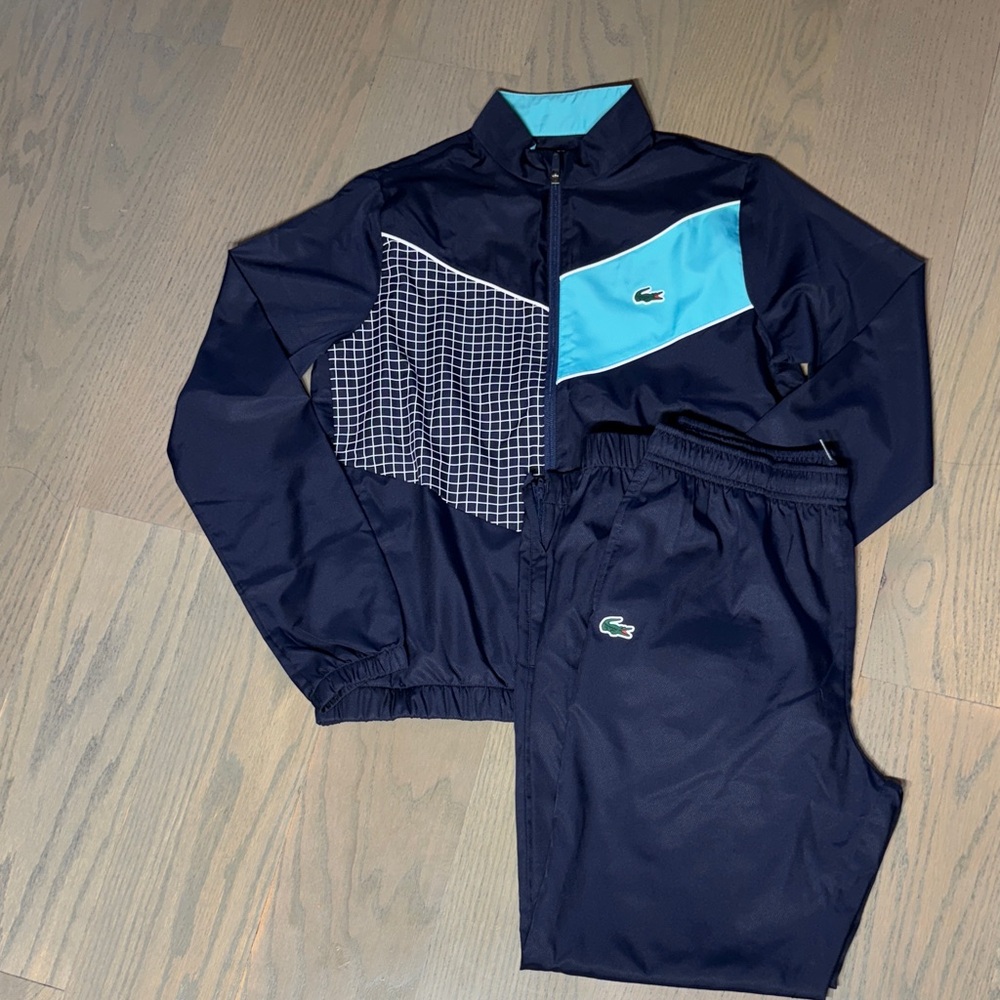 Lacoste Black and Sky Blue Tracksuit